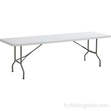 Table de salle à manger pliante en plastique de 244 cm de bonne qualité